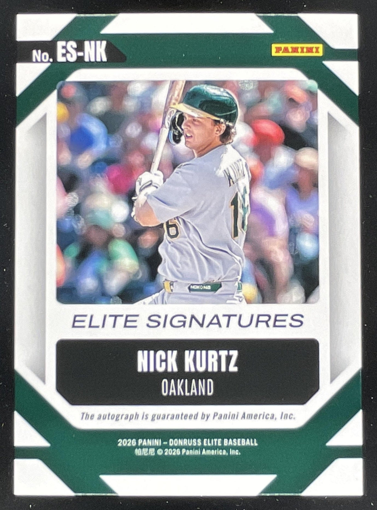 2026 Panini Donruss Elite Signatures Auto Gold #ES-NK Nick Kurtz Auto /10 product image 2, provided for visual reference and