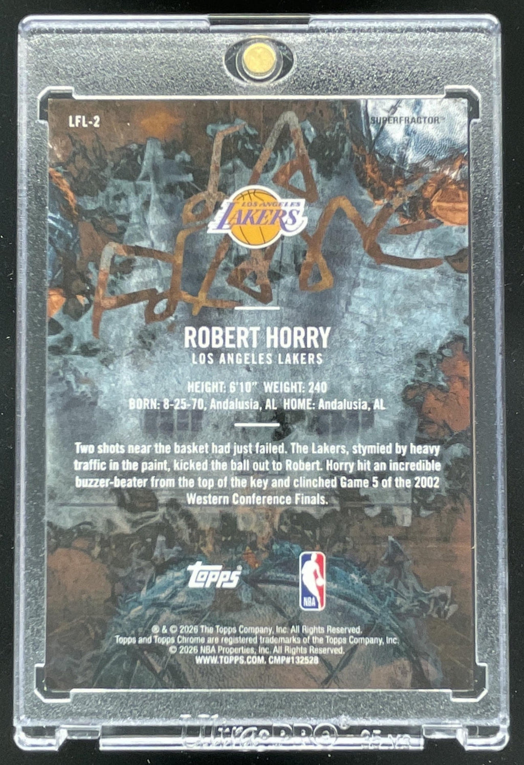 2025-26 Topps Chrome x Cactus Jack La Flame Legends #LFL-2 Robert Horry product image 2, provided for visual reference and