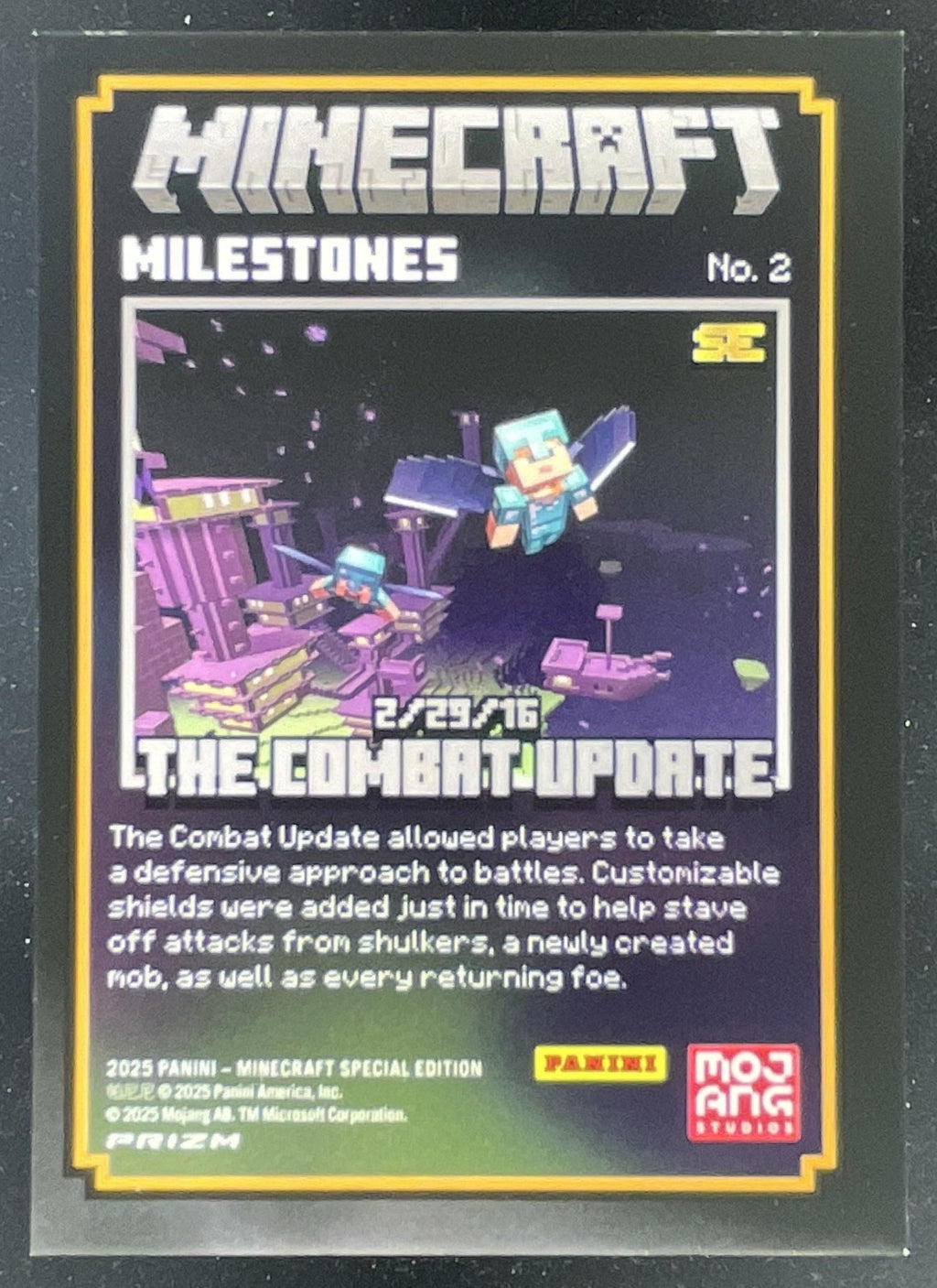 2025 Minecraft Special Edition Minecraft Milestones #2 29 16 - The Combat Update product image 2, provided for visual