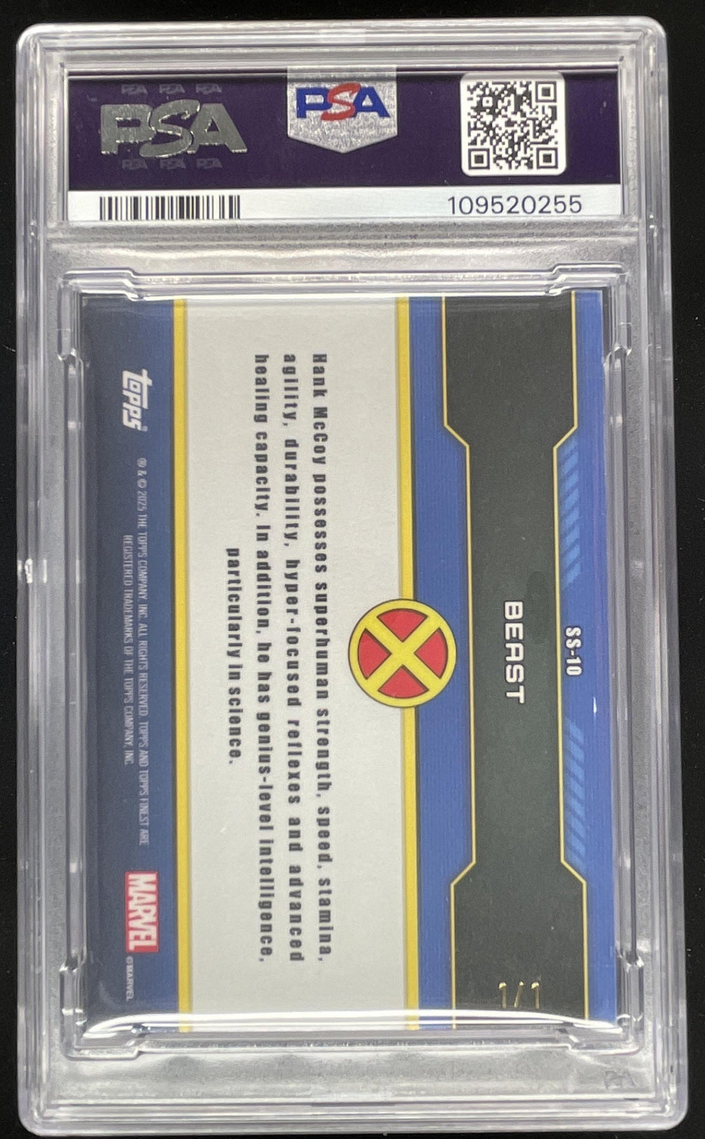 2025 Topps Finest X-Men '97 Sentinels' Scan Superfractor Beast 1/1 PSA Authentic product image 2, provided for visual