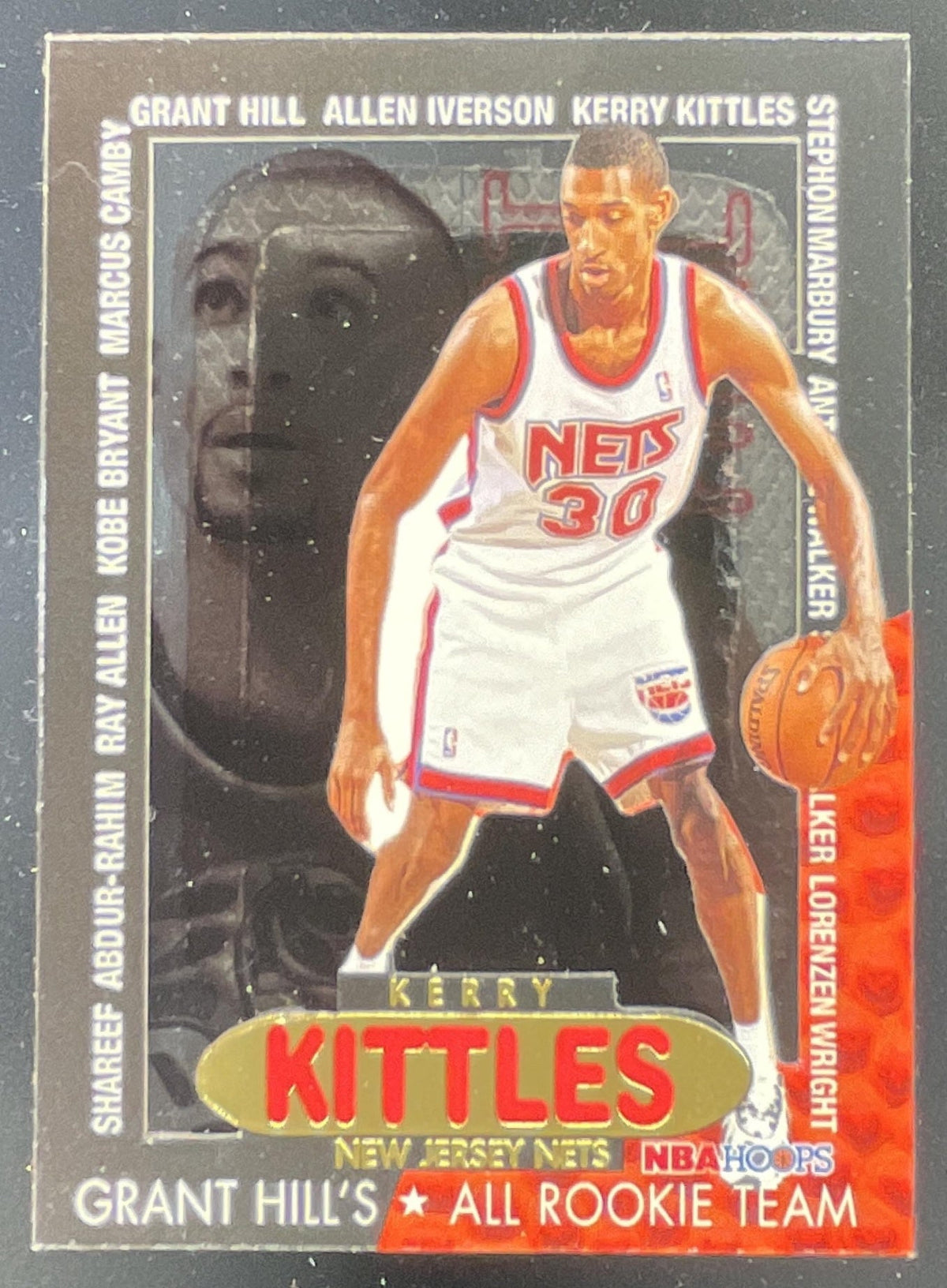 1996-97 Hoops Grant's All Rookies #7 Kerry Kittles RC product image 2, provided for visual reference and product detail