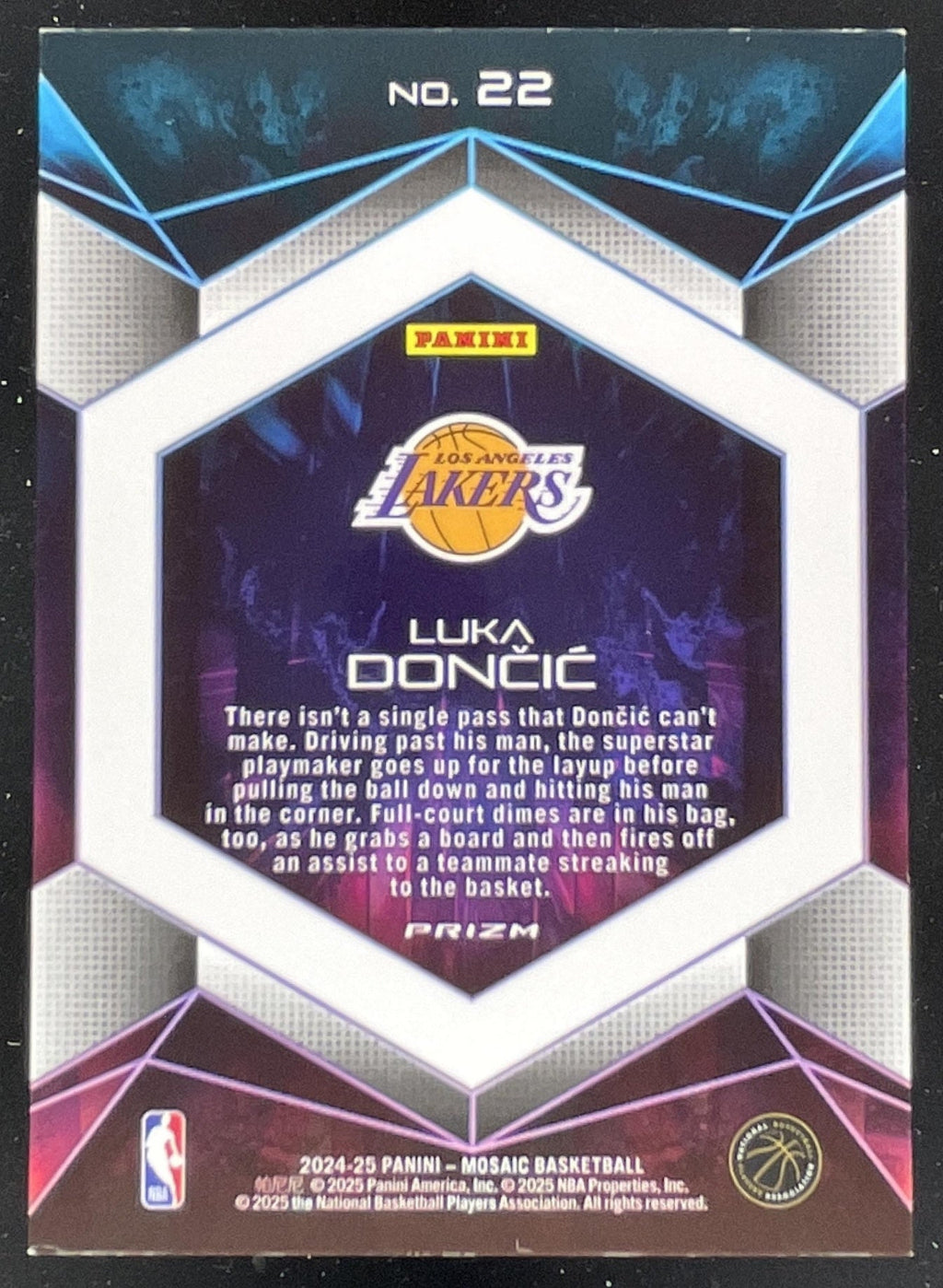 2024-25 Panini Mosaic Full Capacity #22 Luka Doncic product image 2, provided for visual reference and product detail review