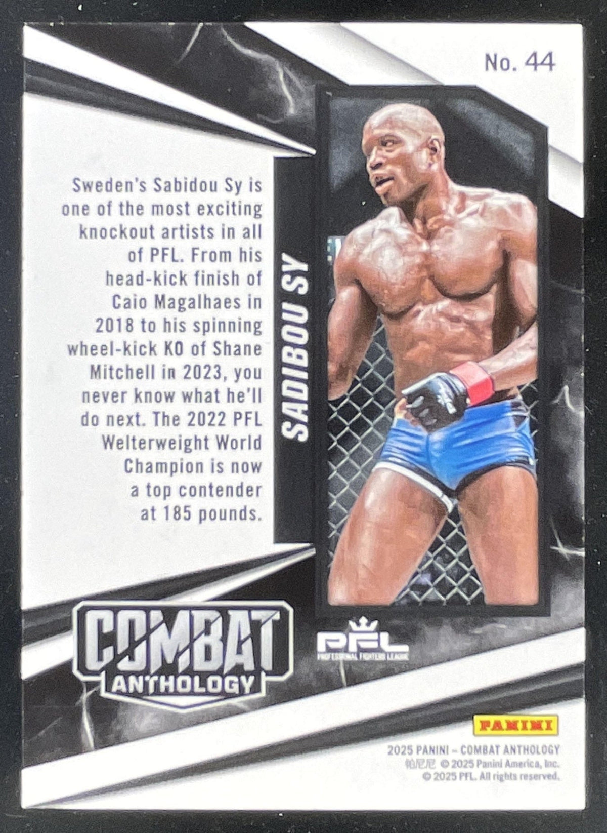 2025 Panini Combat Anthology Crimson Mask #44 Sadibou Sy /5 product image 2, provided for visual reference and product