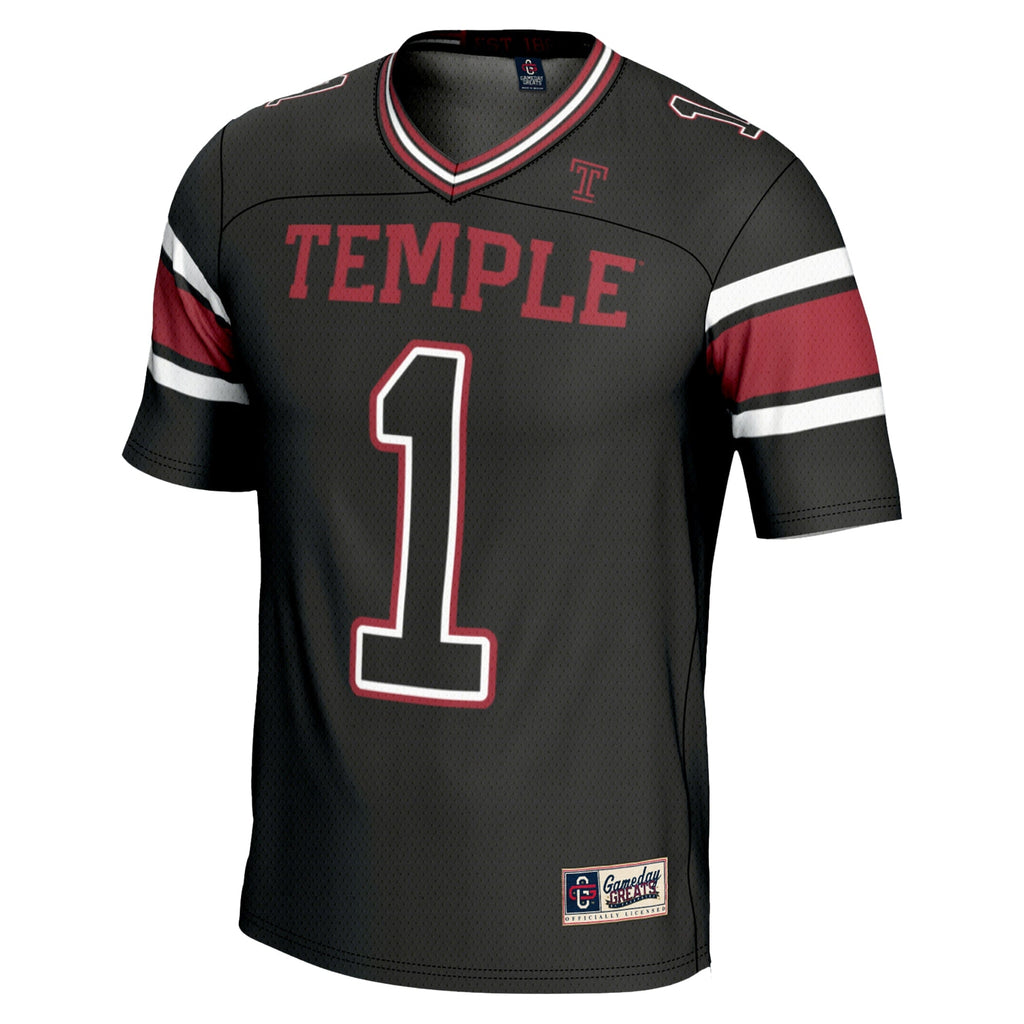 #1 Temple Owls Endzone Football Jersey - Black product image 3