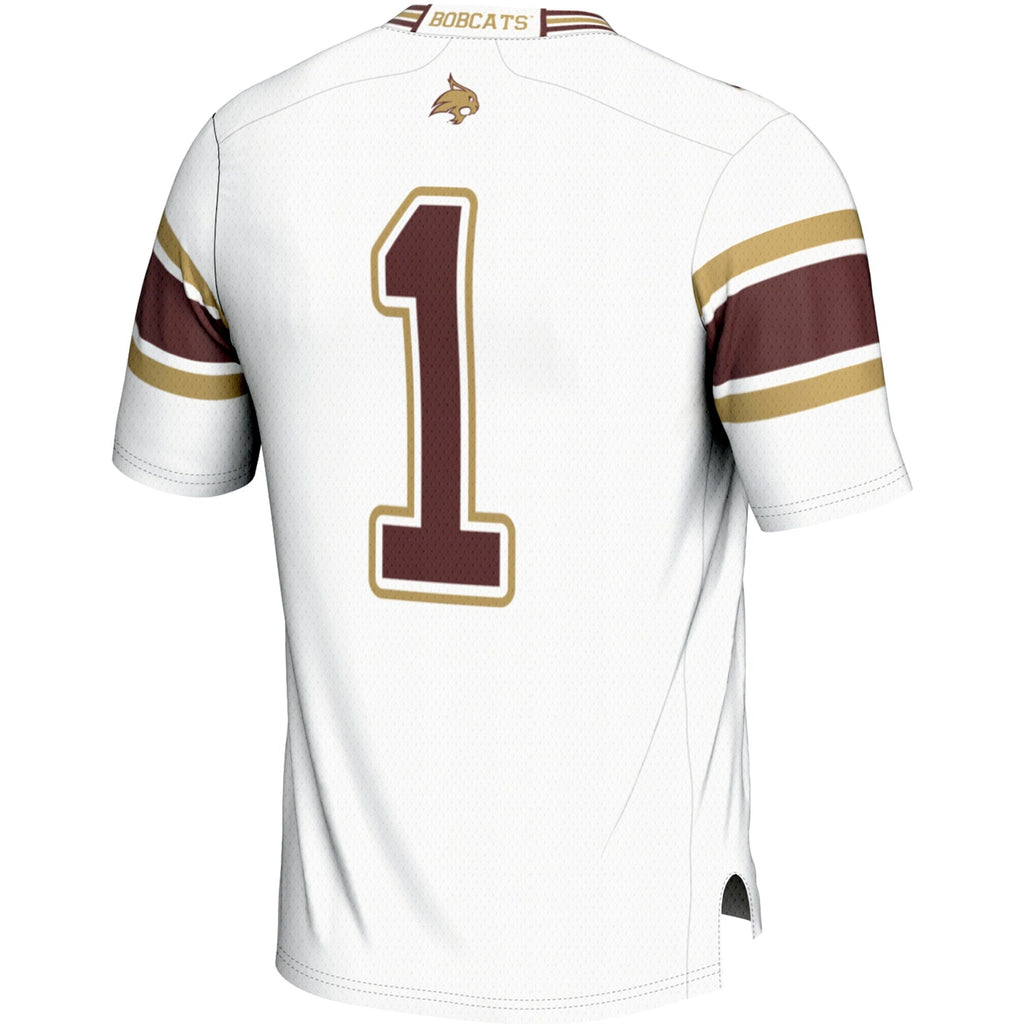 #1 Texas State Bobcats Endzone Football Jersey - White product image 4