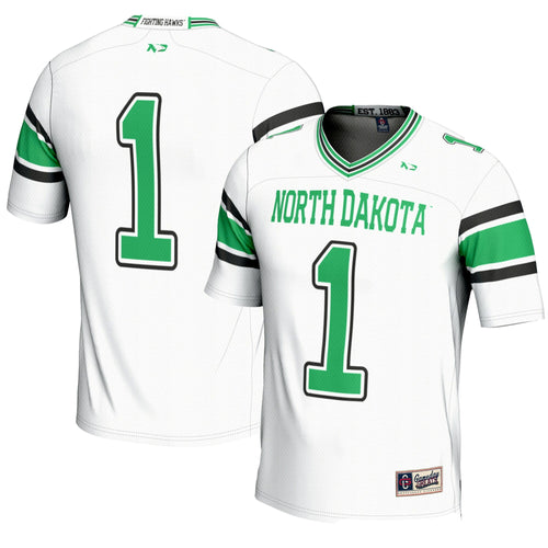 #1 North Dakota Endzone Football Jersey - White product image 1