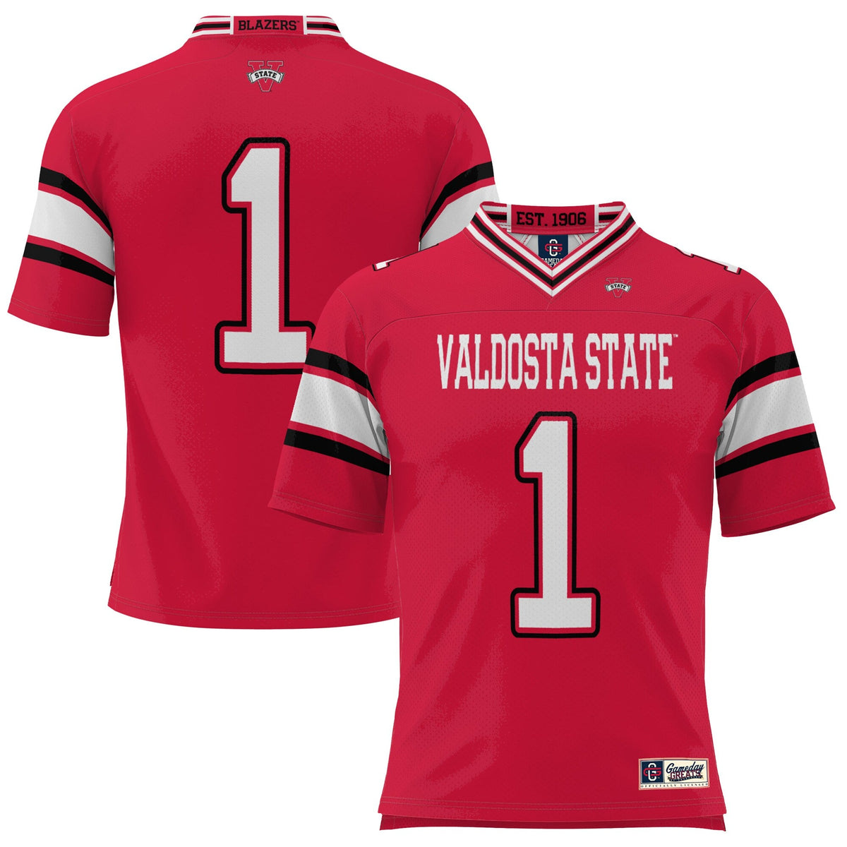 #1 Valdosta State Blazers Endzone Football Jersey - Red product image 2