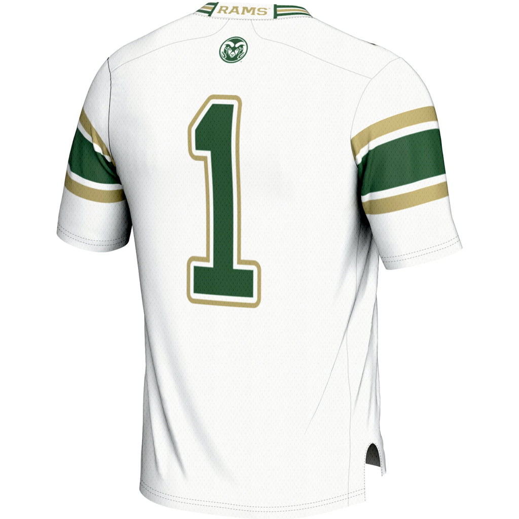 #1 Colorado State Rams Endzone Football Jersey - White product image 4