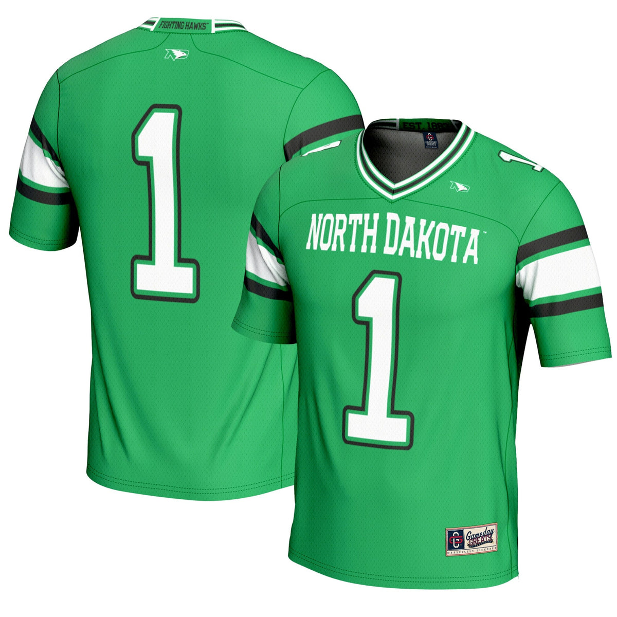 #1 North Dakota Endzone Football Jersey - Kelly Green product image 1