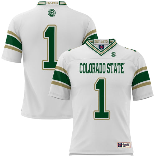 #1 Colorado State Rams Endzone Football Jersey - White product image 2