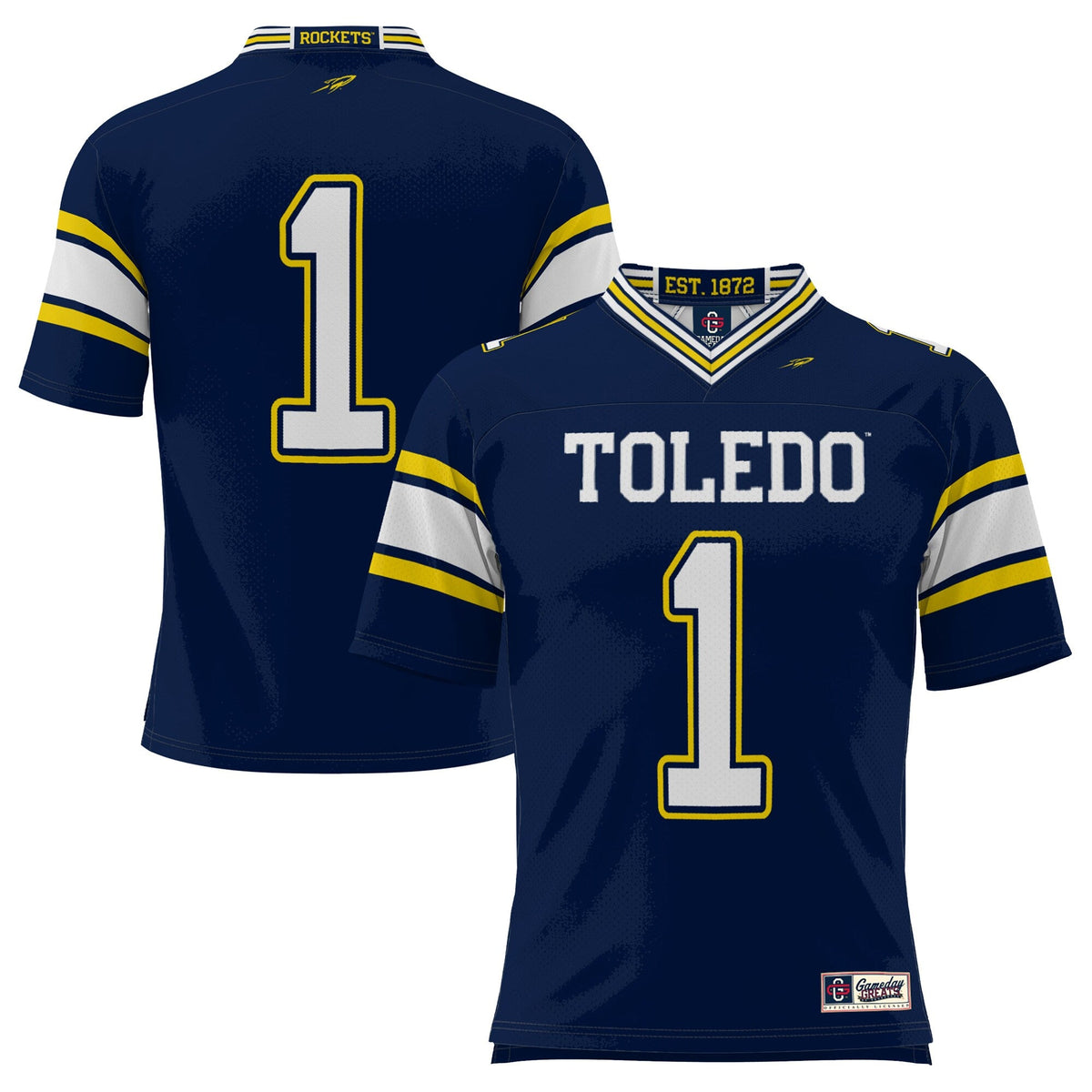 #1 Toledo Rockets Endzone Football Jersey - Navy product image 2