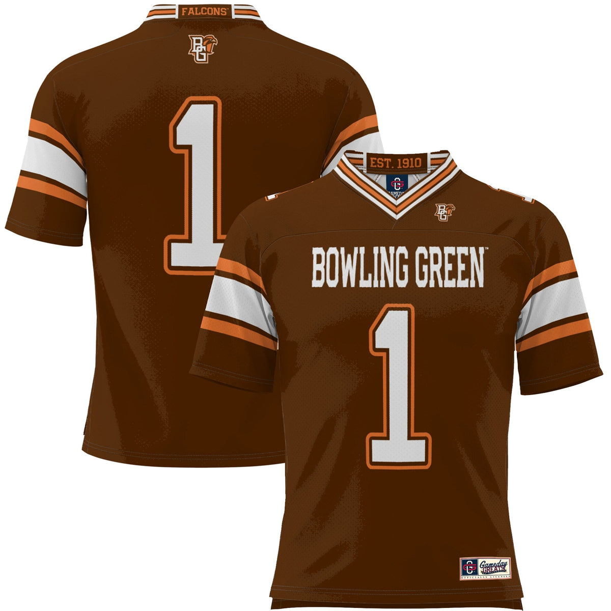 #1 Bowling Green St. Falcons Endzone Football Jersey - Brown product image 2