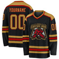 Custom Hockey Jersey - Black Old Gold-Red product image 1