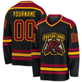Custom Hockey Jersey - Black Maroon-Gold product image 1