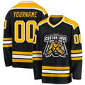 Custom Hockey Jersey - Black Gold-White product image 1