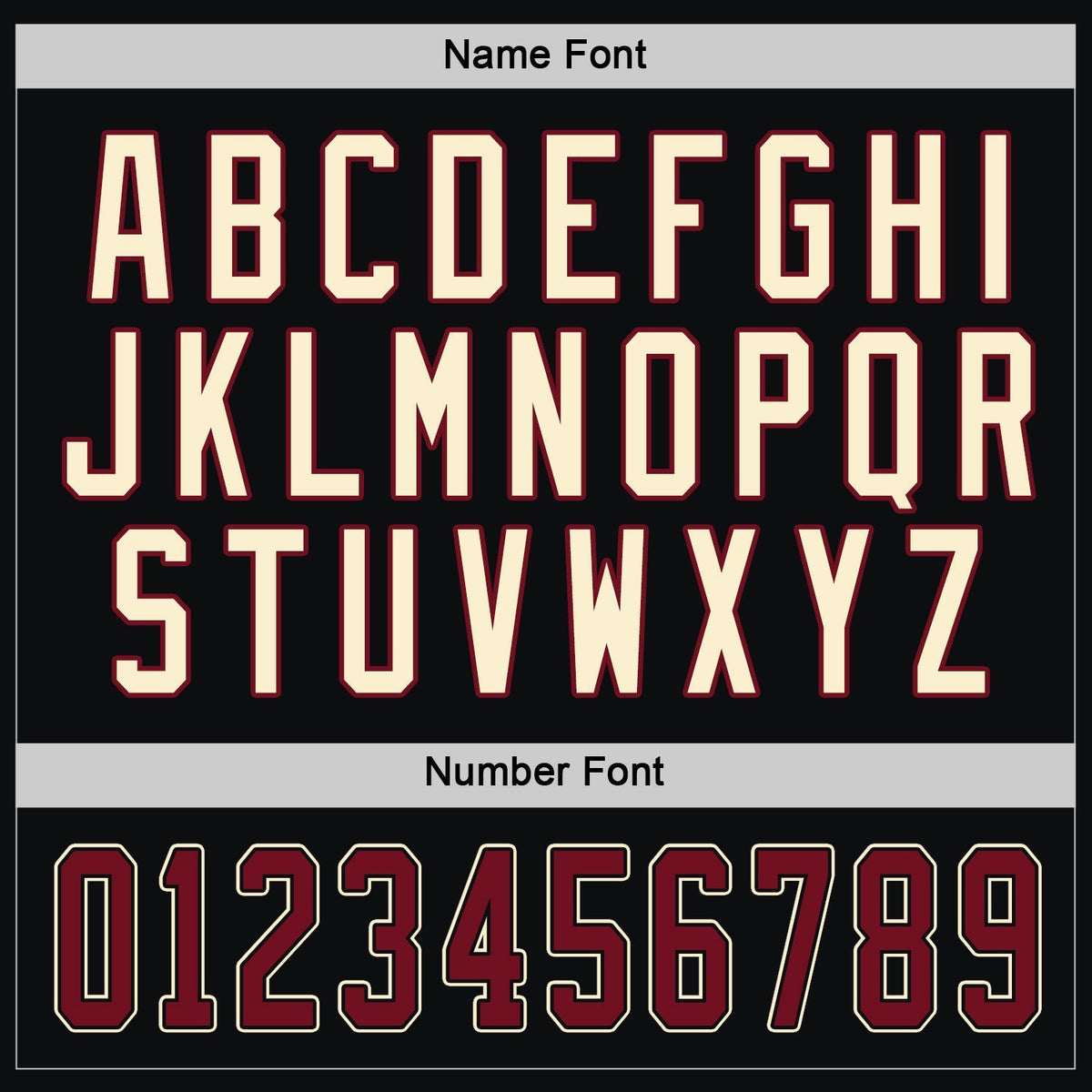 Custom Hockey Jersey - Black Crimson-Cream product image 4