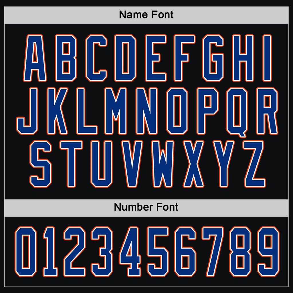 Custom Hockey Jersey - Black Royal White-Orange product image 4