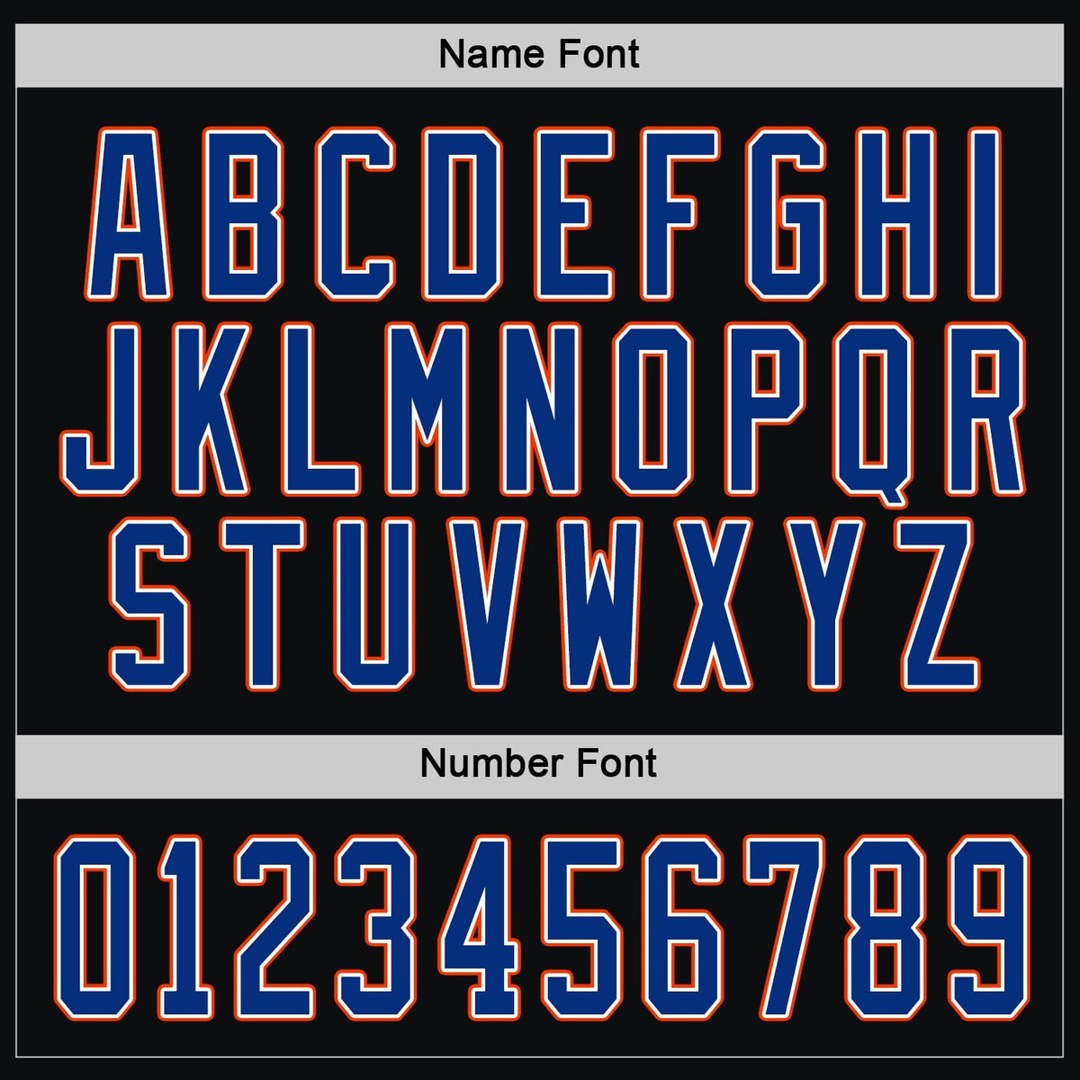 Custom Hockey Jersey - Black Royal White-Orange product image 4