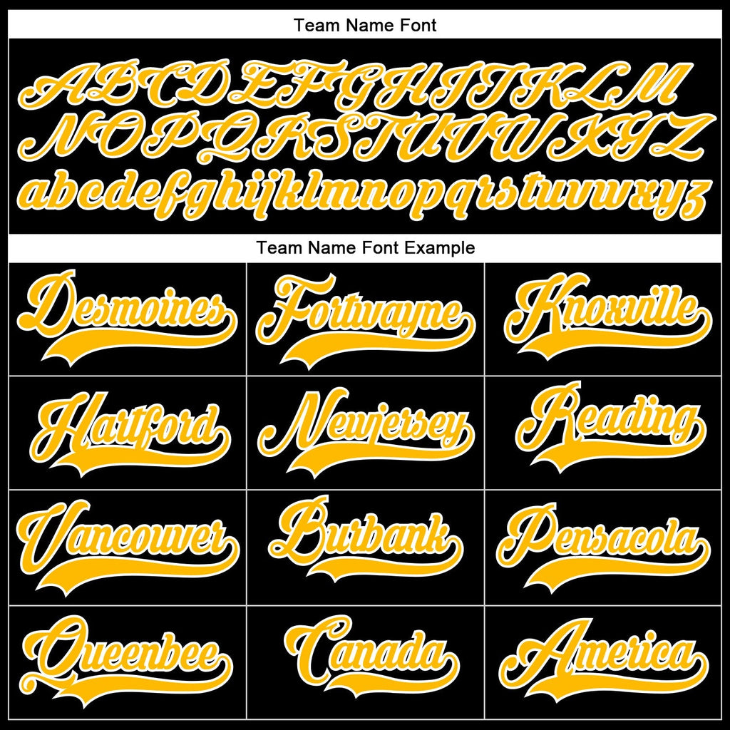 Custom Hockey Jersey - Black Gold-White Lace Neck product image 4