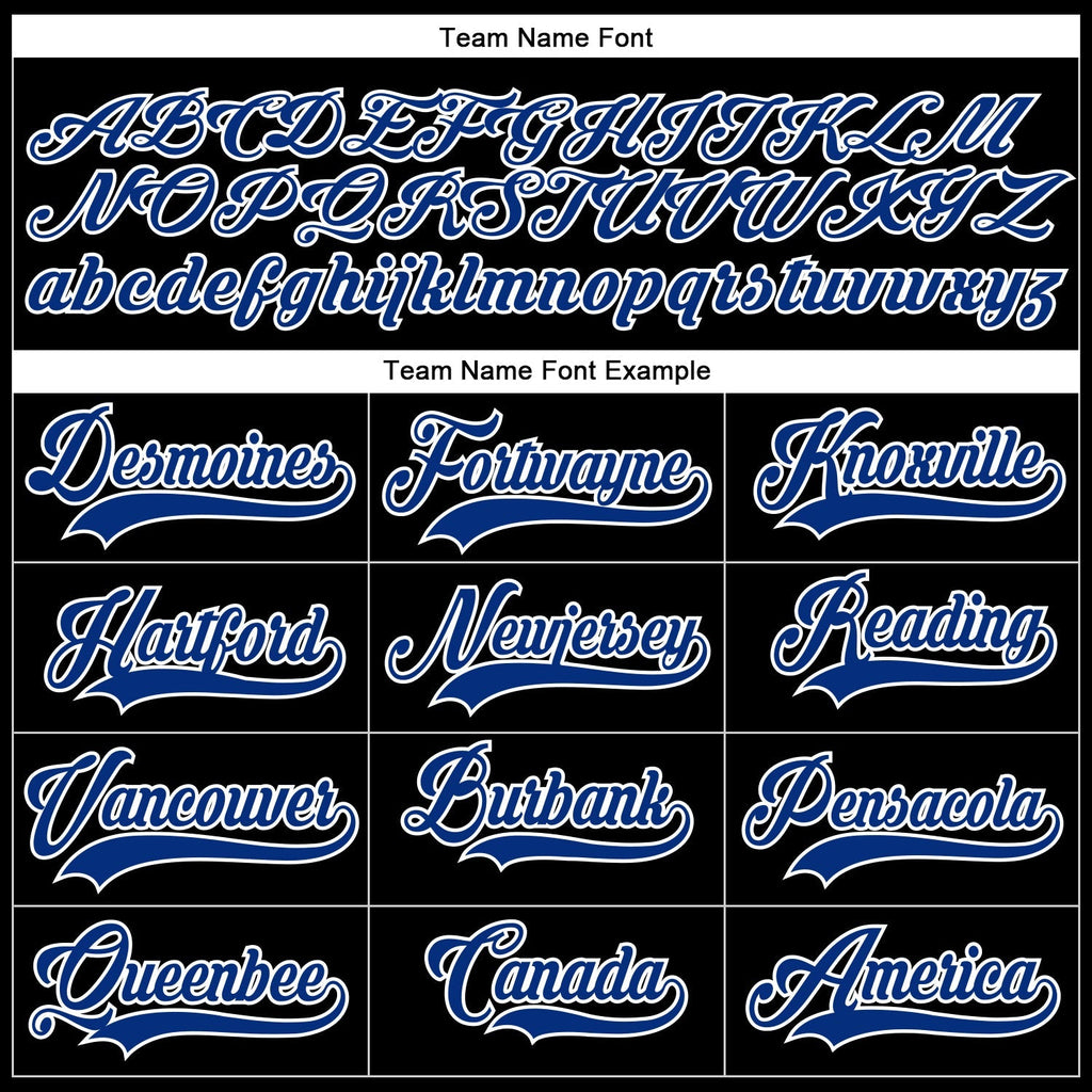 Custom Hockey Jersey - Black Royal-White Lace Neck product image 4