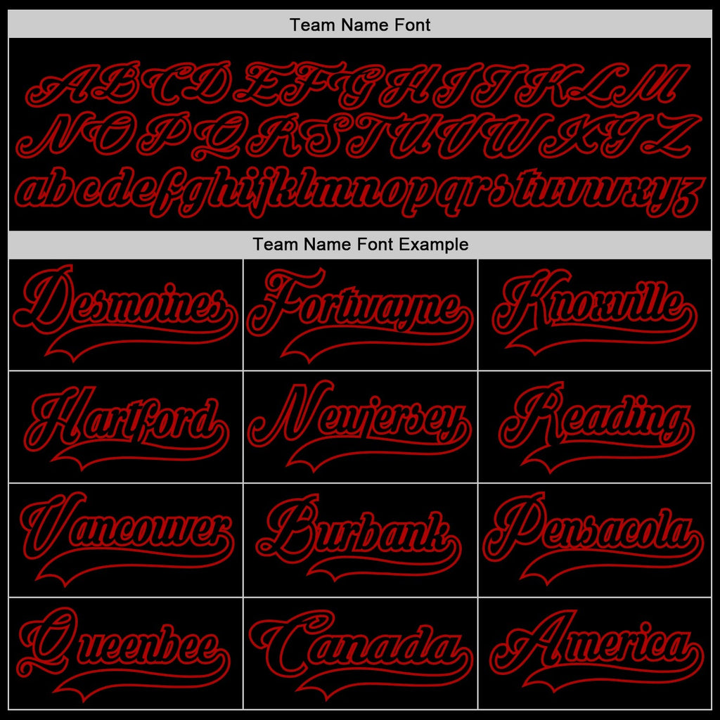 Custom Hockey Jersey - Black Red Lace Neck product image 4