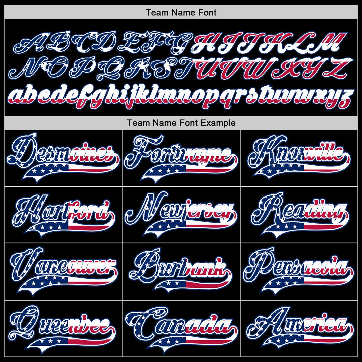 Custom Hockey Jersey - Black USA Flag Royal-Red product image 4