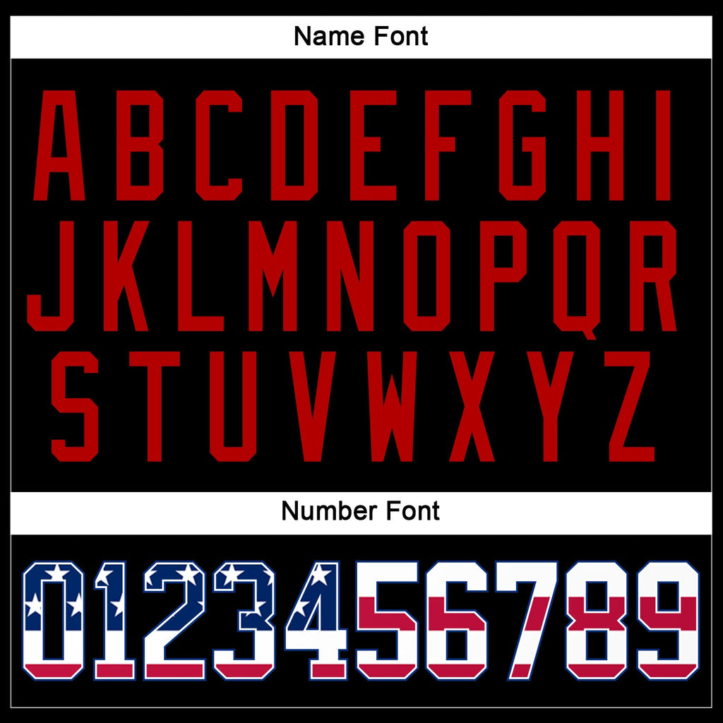 Custom Hockey Jersey - Black USA Flag Royal-Red product image 5