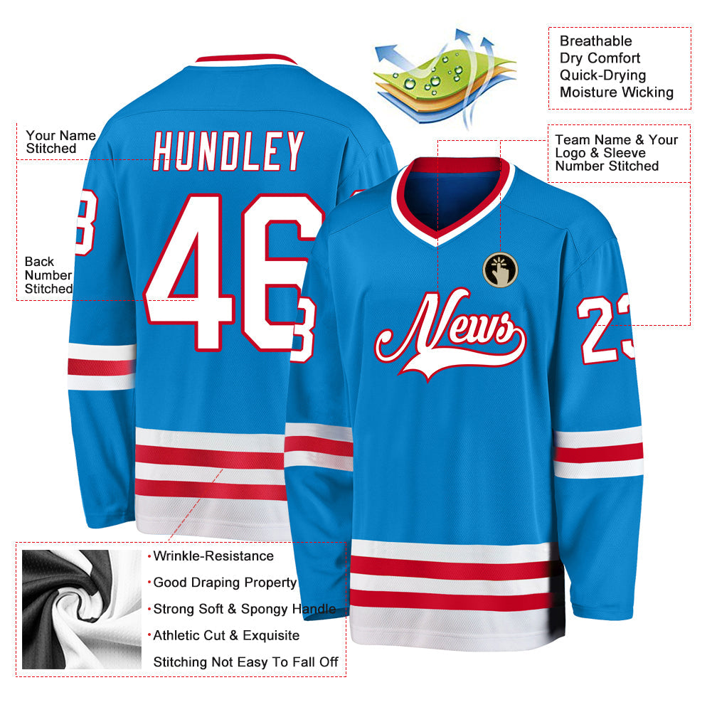Custom Hockey Jersey - Blue White-Red product image 2
