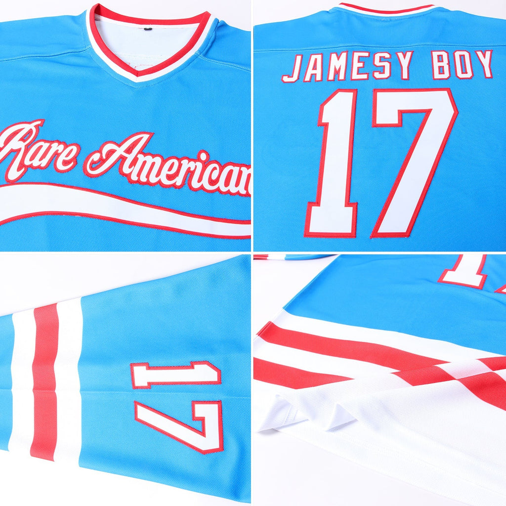 Custom Hockey Jersey - Blue White-Red product image 5