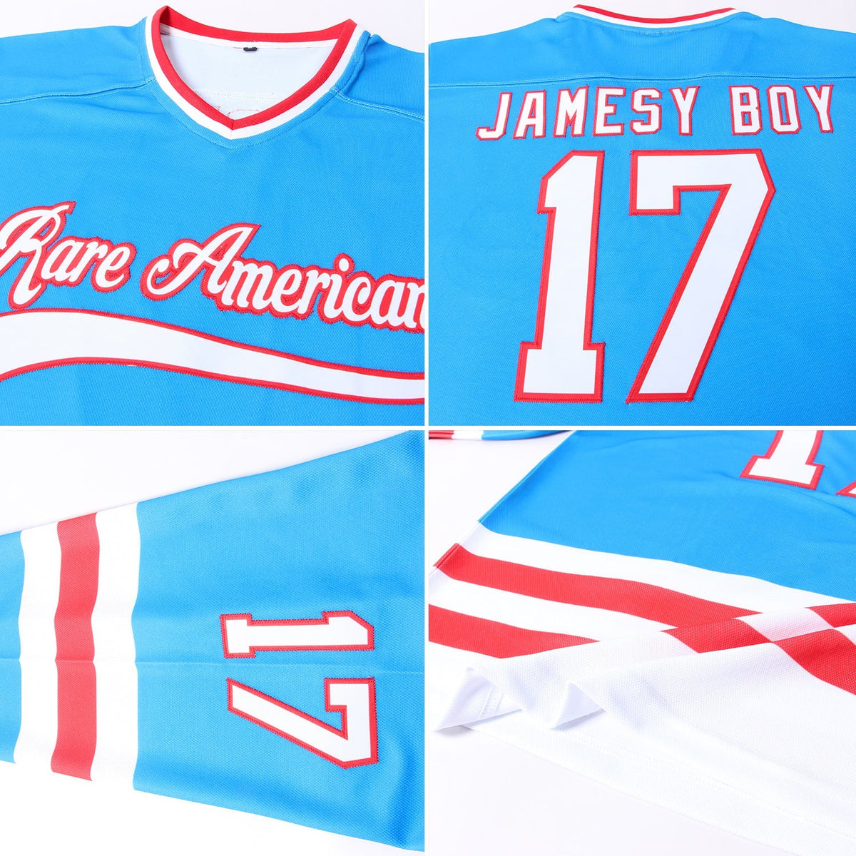 Custom Hockey Jersey - Blue White-Red product image 5