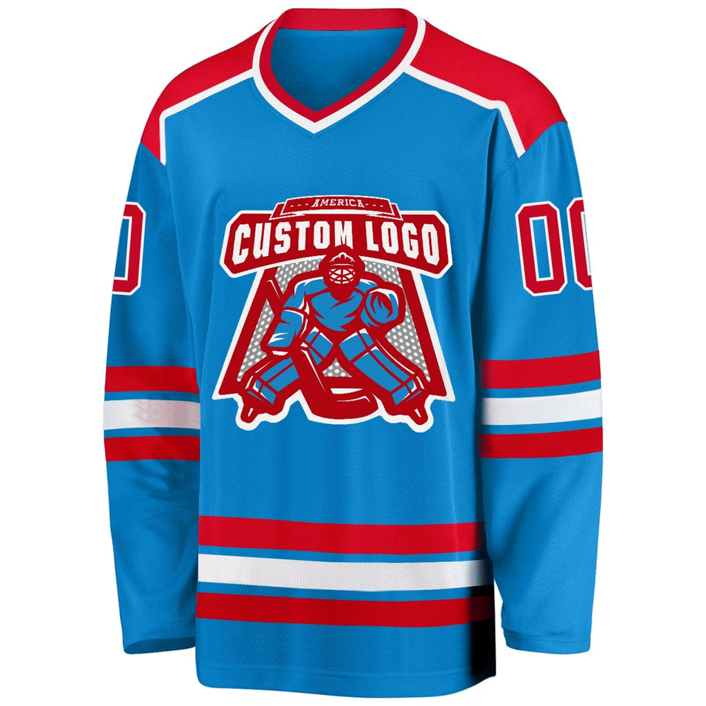 Custom Hockey Jersey - Blue Red-White product image 2