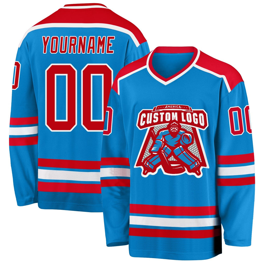 Custom Hockey Jersey - Blue Red-White product image 1