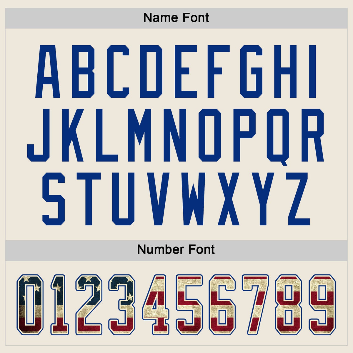 Custom Hockey Jersey - Cream Vintage USA Flag Royal-Red product image 3