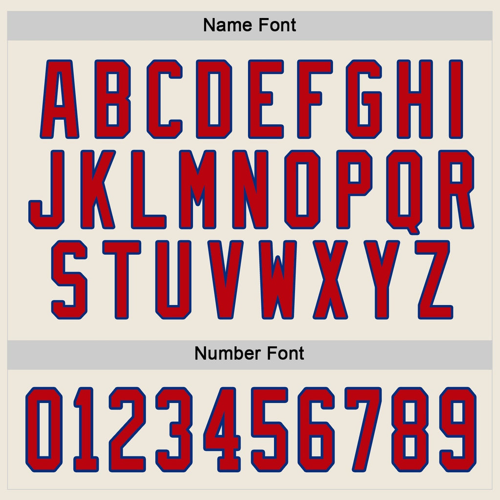 Custom Hockey Jersey - Cream Red-Royal product image 4
