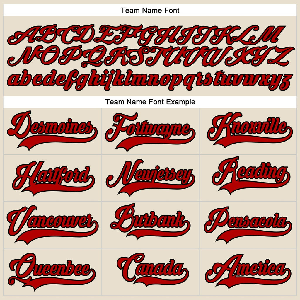 Custom Hockey Jersey - Cream Red-Black Lace Neck product image 4