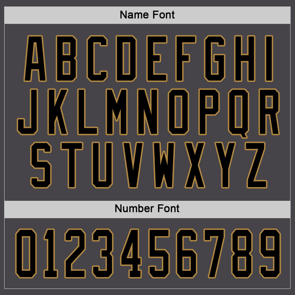 Custom Hockey Jersey - Steel Gray Black-Old Gold product image 4