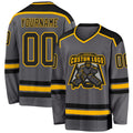 Custom Hockey Jersey - Steel Gray Black-Gold product image 1
