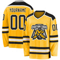 Custom Hockey Jersey - Gold Black-White product image 1