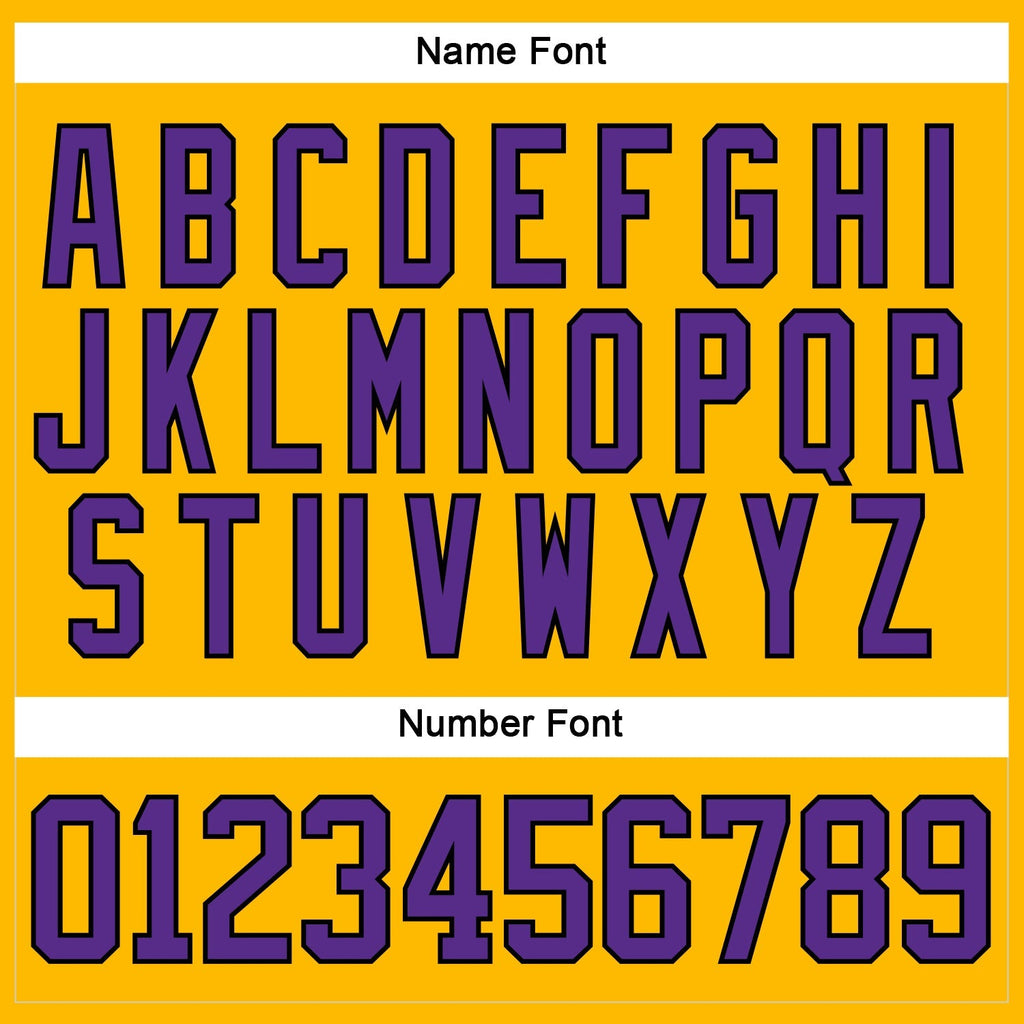 Custom Hockey Jersey - Gold Purple-Black Lace Neck product image 5