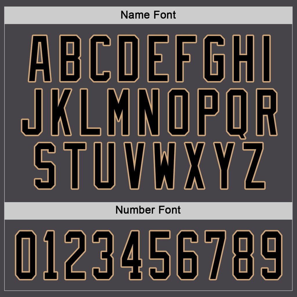 Custom Hockey Jersey - Steel Gray Black-Old Gold product image 3