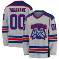 Custom Hockey Jersey - Gray Royal-Red product image 1