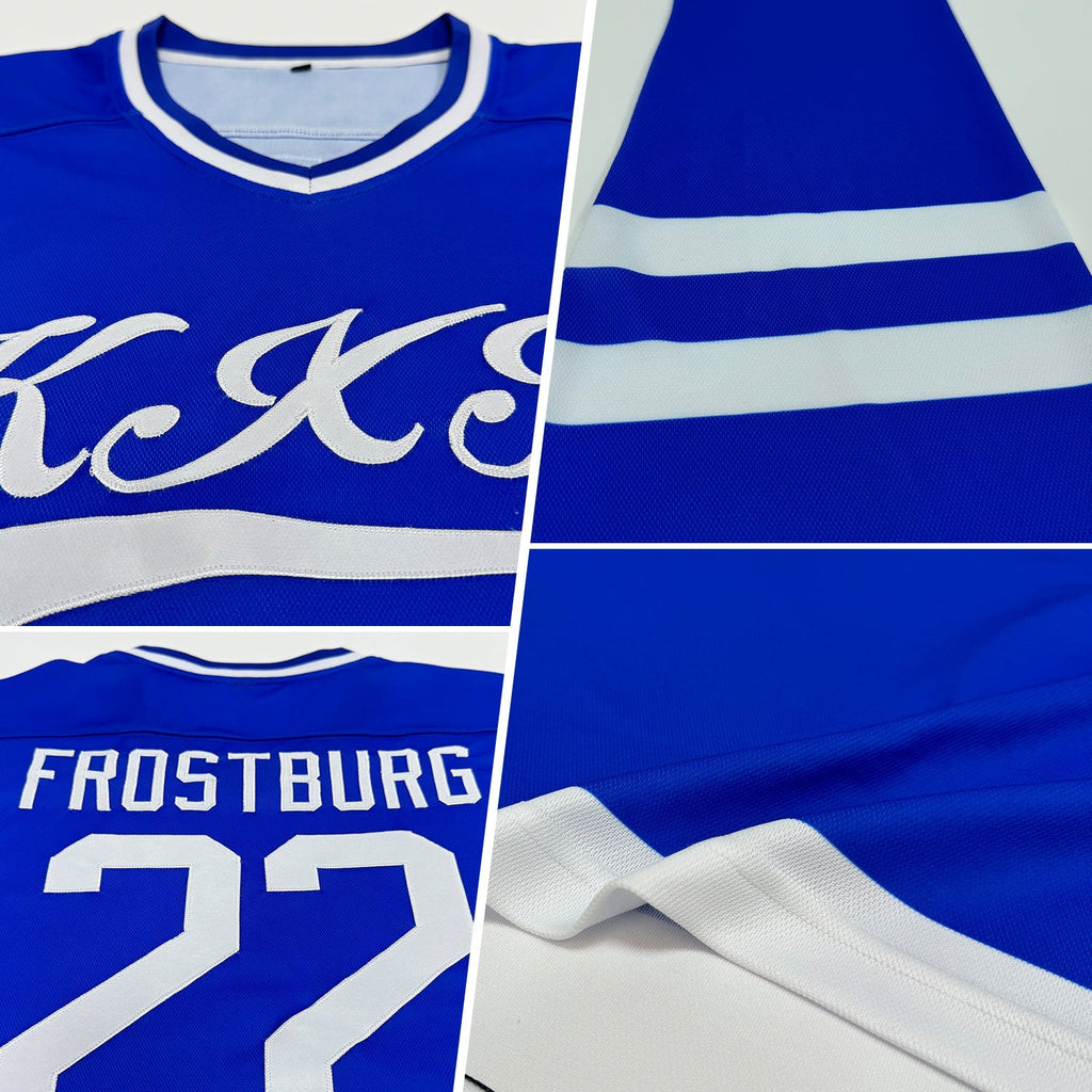 Custom Hockey Jersey - Royal White product image 2