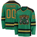 Custom Hockey Jersey - Kelly Green Old Gold-Black product image 1