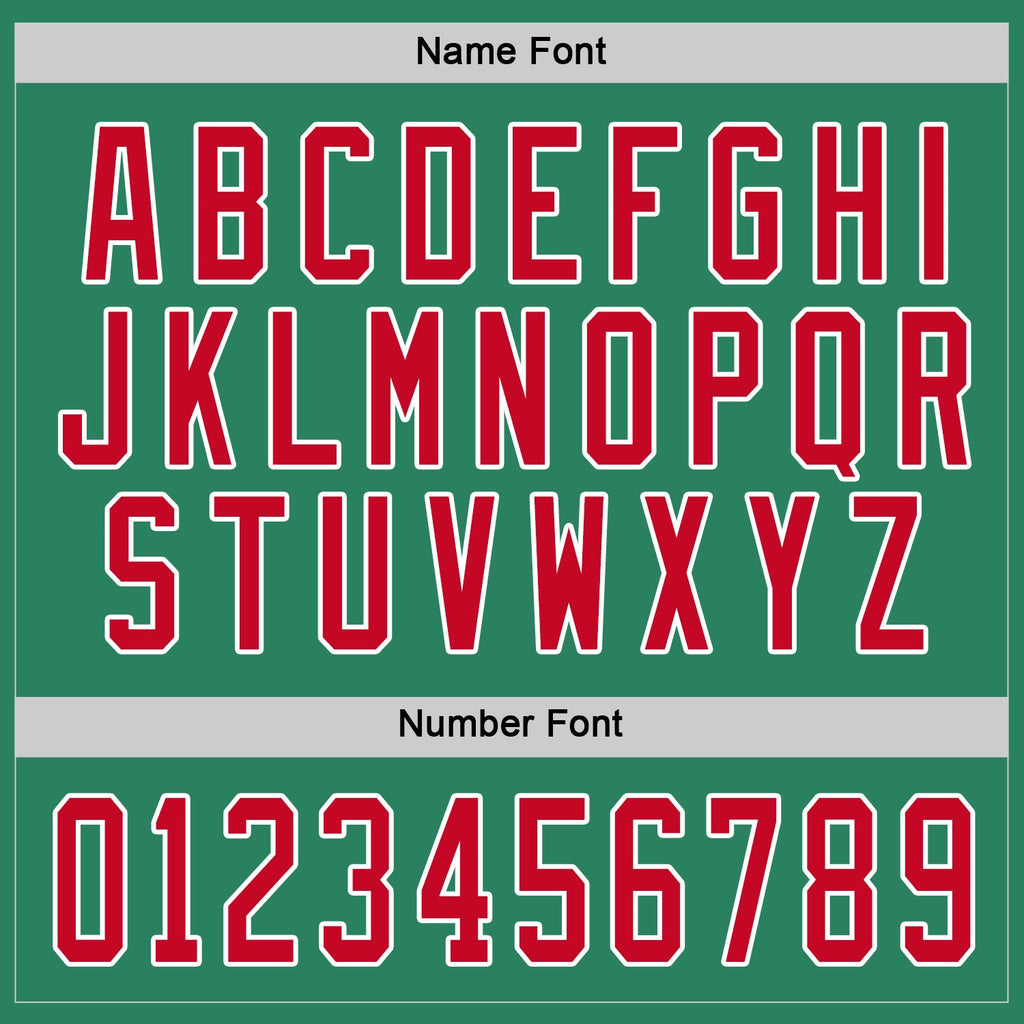 Custom Hockey Jersey - Kelly Green Red-White product image 4