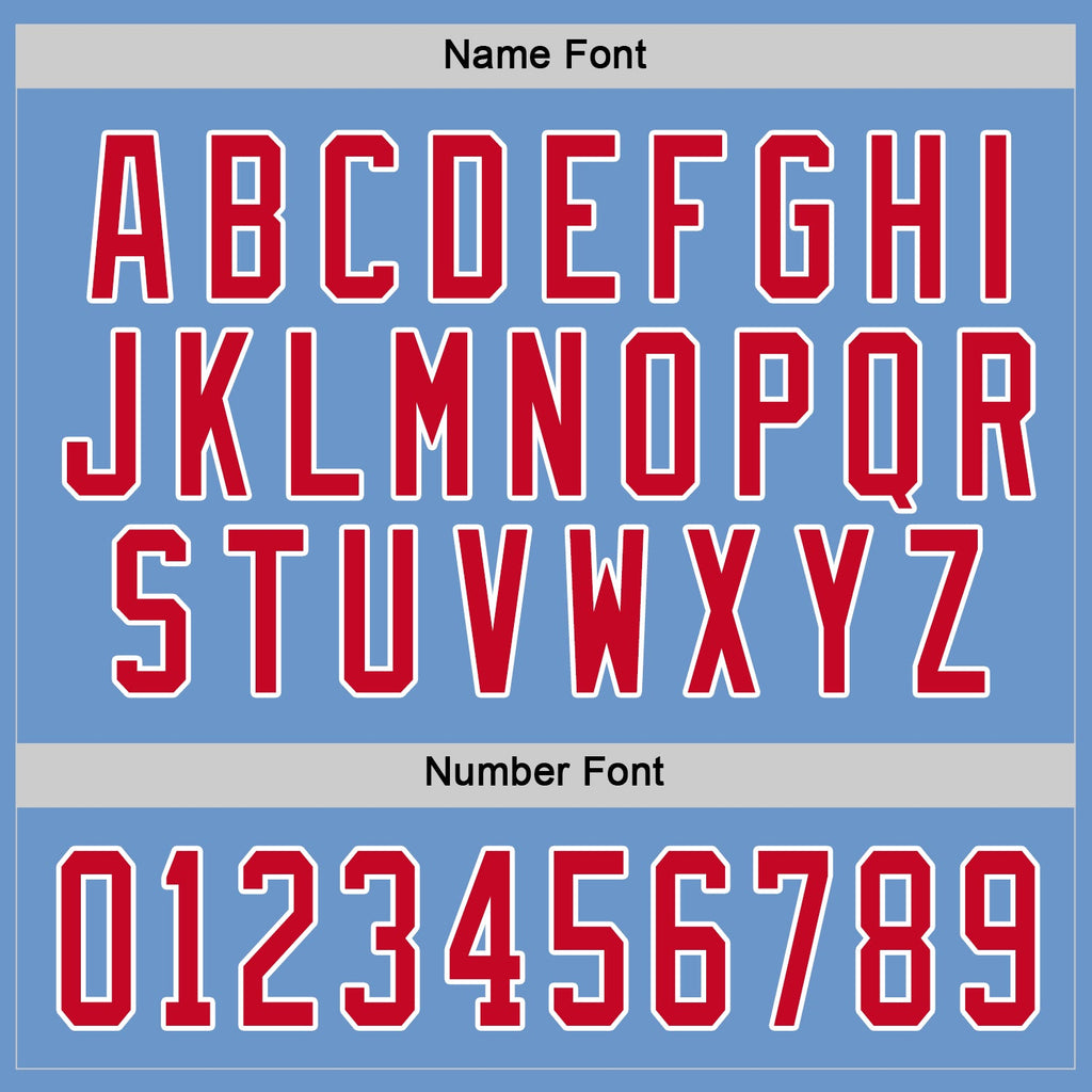 Custom Hockey Jersey - Light Blue Red-White product image 4