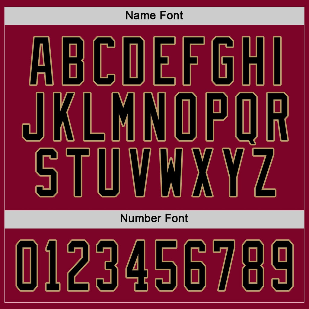 Custom Hockey Jersey - Maroon Black-Old Gold product image 3