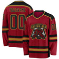 Custom Hockey Jersey - Maroon Black-Old Gold product image 1
