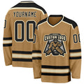 Custom Hockey Jersey - Old Gold Black-Cream product image 1