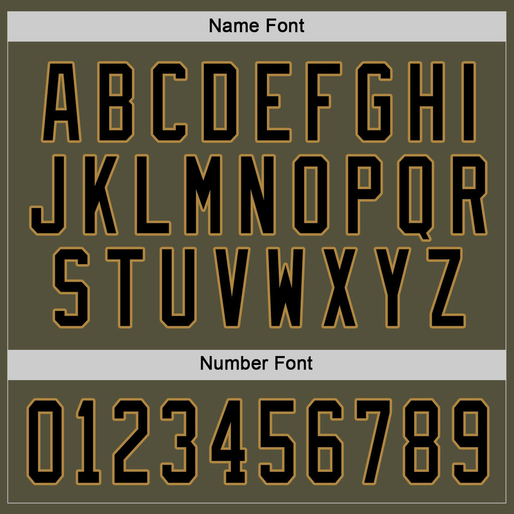Custom Hockey Jersey - Olive Black-Old Gold Salute To product image 4