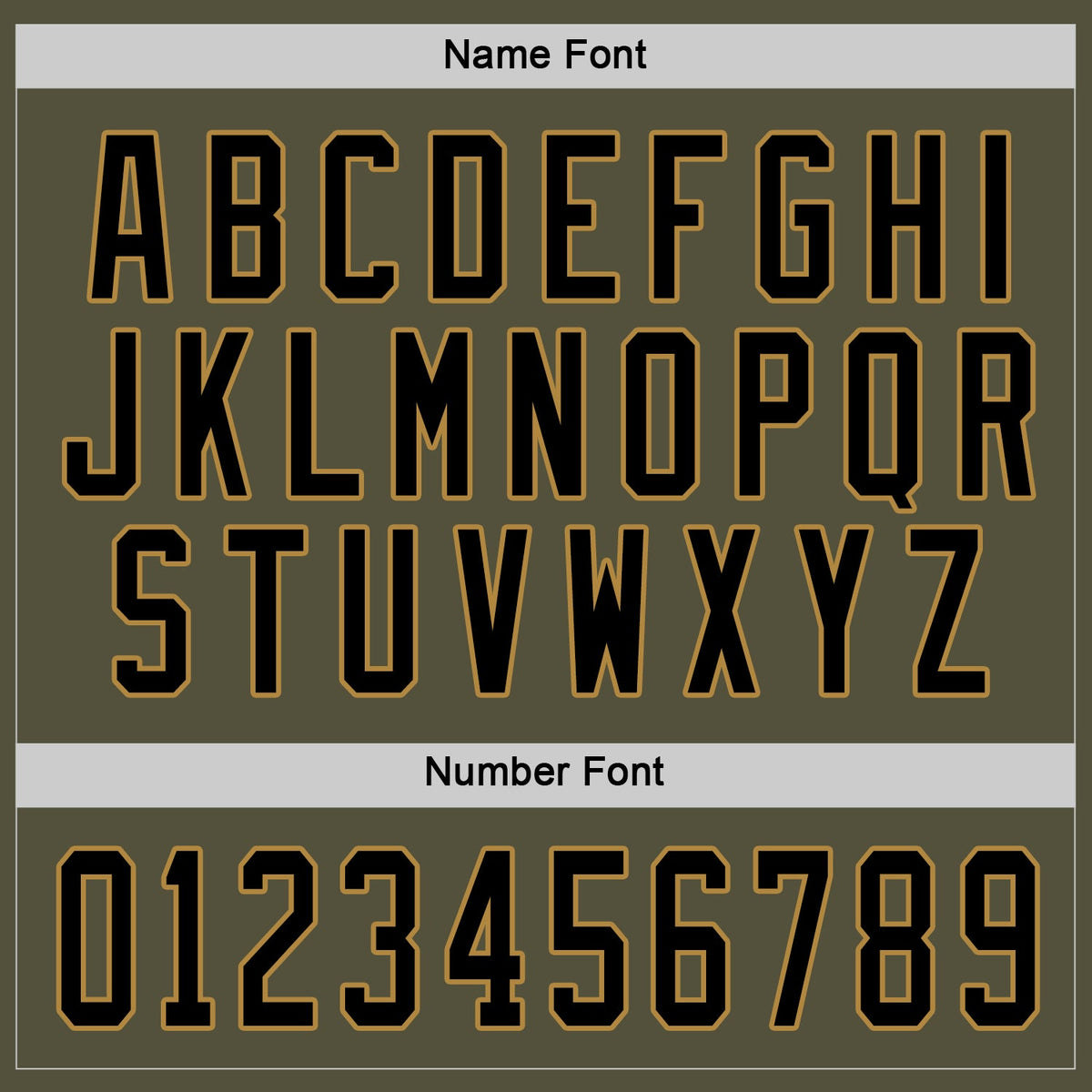 Custom Hockey Jersey - Olive Black-Old Gold Salute To product image 4
